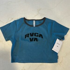 RVCA STRANGE TIMES HALF BABY TEE KNIT Women’s NWT Size M